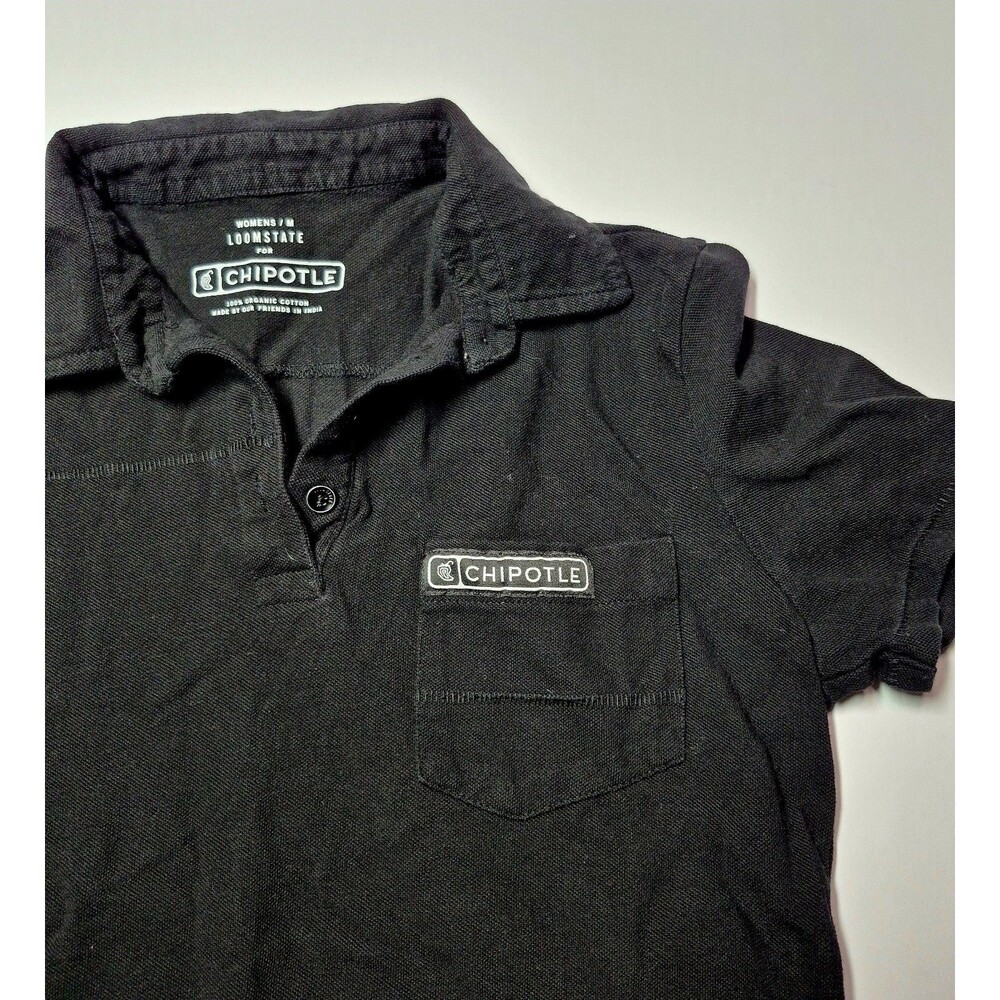 Official Chipotle Polo Shirt by Loomstate womans medium uniform employee work